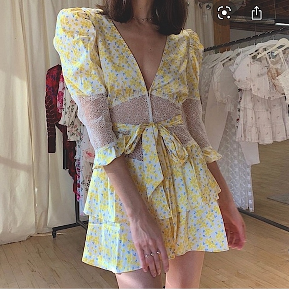 For Love & Lemons Daffodil Robe Dress